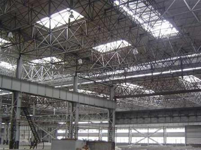 鋼廠儲(chǔ)料廠房網(wǎng)架